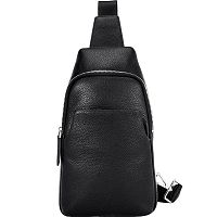 Сумка Xiaomi VLLICON Leather Chest Bag Black (Черный) — фото