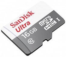 Карта памяти SanDisk Ultra microSDHC Class 10 16GB Card with Adapter — фото
